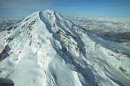 Redoubt volcano on November 2, 2008, view of the east flank - photo by Chris Waythomas, Alaska Volcano Observatory, U.S. Geological Survey