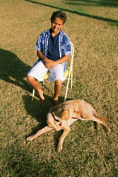 Boy with his dog