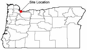 Map of site location, Portland, OR