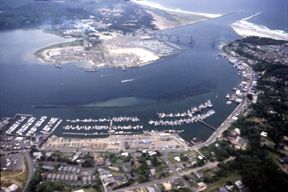Aerial View of Yaquina Bay