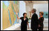 President George W. Bush and Mrs. Laura Bush listen to Director Amanda Weiss as they tour the Bible Lands Museum Jerusalem Friday, May 16, 2008. The museum illustrates the cultures of all the peoples mentioned in the Bible – from Egypt eastwards across the Fertile Crescent to Afghanistan, and from Nubia north to the Caucasian mountains.