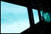 Mrs. Laura Bush looks out from underwater windows during her coral reefs and ocean conservation tour Saturday, May 17, 2008, in Sharm El Sheikh, Egypt.