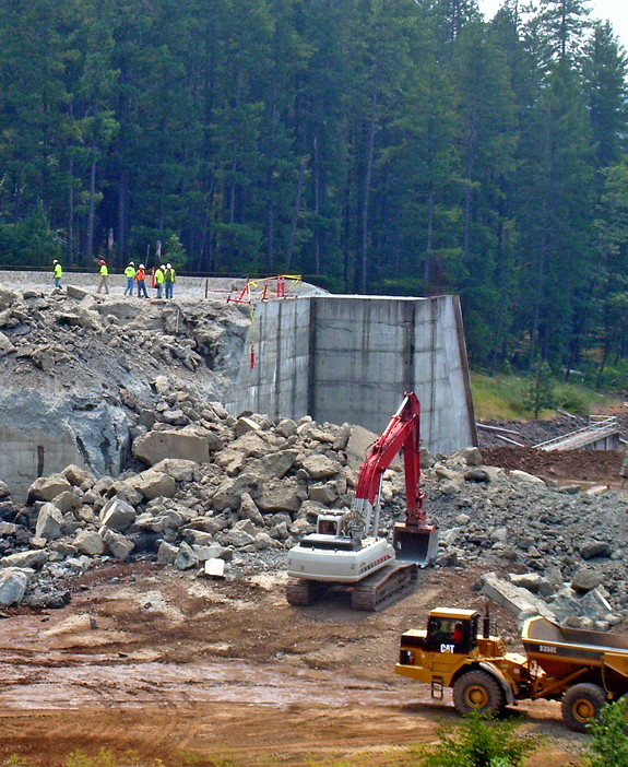 Elk Creek Notch construction