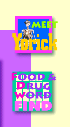 Meet Yorick and Food and Drug Word Find