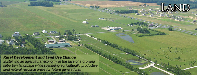 Sustaining an agricultural economy in the face of a growing suburban landscape while sustaining agriculturally productive land natural resource areas for future generations.