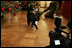 India, the First Kitty, creeps across the floor during taping in 2006 of the annual, holiday Barney Cam. The 18-year-old American Shorthair died Sunday, January 4, 2009, at the White House. White House photo by Kimberly Hewitt