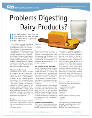 Cover page of PDF version of this article, including photos of cheese and a glass of milk.