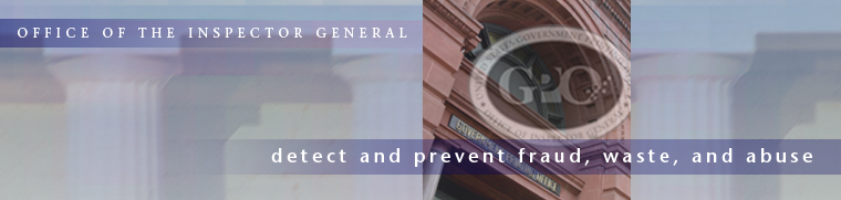 Office of the Inspector General: detect and prevent fraud, waste, and abuse
