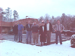 Photograph of Office staff out in snowy Peachtree City