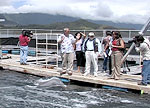 Neil gets briefed on marine mammal research at UH's Hawaii Institute of Marine Biology