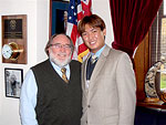 Rep. Abercrombie with Philip Choo, a student from Maryknoll High School, who is attending the National Young Leaders Conference in Washington D.C.