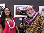 Neil and Congressional Arts Competition winner Lacey Kaawaloa, a senior at Kamehaha High School