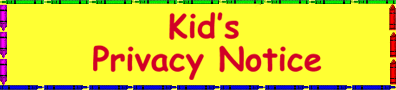 Kid's Privacy Notice banner