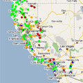 Image of real-time streamflow data for California