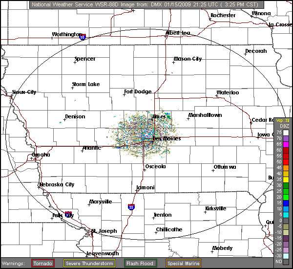 Click for latest Composite Reflectivity radar loop from the Des Moines, IA radar and current weather warnings