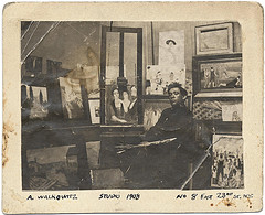 Abraham Walkowitz in his studio di Smithsonian Institution