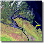 satellite image of region around Tiksi