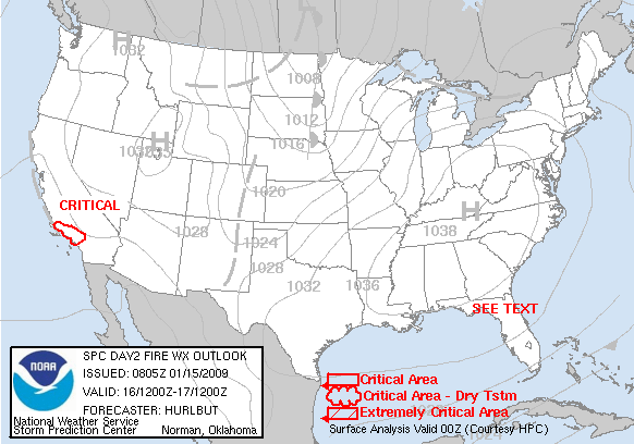 SPC Day Two Fire Weather Outlook