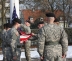 Soldiers from U.S. Army Europe's 15th Engineer Battalion, stationed in Schweinfurt, Germany, lower the flag over Leighton Barracks in Wuerzburg, Germany for the final time, Jan. 14. The U.S. Army returned the installation to German authorities following the ceremony. 