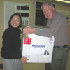 Beth Lin and Joe Wall with mail-in specimens