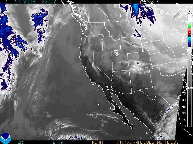 current goes west color enhanced infrared image