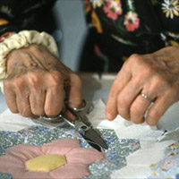 Quiltmaker Lora King's Hands