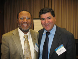 Dr. Lenworth Johnson and NIH Director Elias Zerhouni