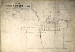 This map shows the layout of sewers in Chicago at the end of 1857