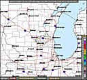 Local Radar for Milwaukee/Sullivan, WI - Click to enlarge