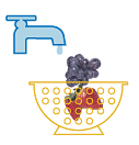Clean fruits icon