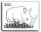 Rhino coloring page