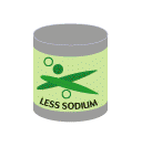 Less sodium