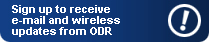 Sign up to recieve email and wireless updates from ODR