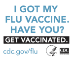 I got my flu vaccine.  Have you? Get Vaccinated. cdc.gov/flu