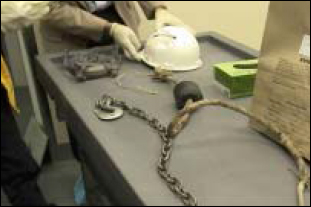 Chain that fatally struck employee.