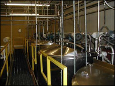 Ventilation of finished oil tanks in mixing room.