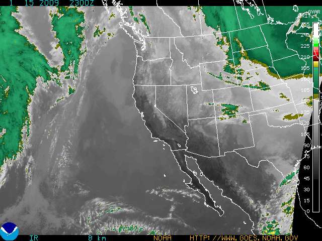 current color enhanced goes west infrared image