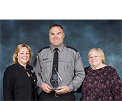 Director Patricia L. Caruso, 2008 Corrections Officer of the Year Bryan Morrison, LCF Warden Carol Howes