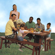 Family At a Picnic Table
