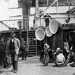 Steerage Passengers Taking Life Easy on an Ocean Liner