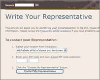 Write Your Representative Screenshot