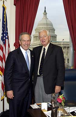 Representative Ralph M. Hall with former Secretary of Commerce, Don Evans.