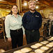 [Christina and David Sloan, former co-owners of Li'l Guy Foods, at the company's production facility]