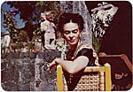 [Frida Kahlo on the patio of her house in Coyoacán, Mexico]
