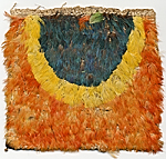 [Sample textile with feathers]