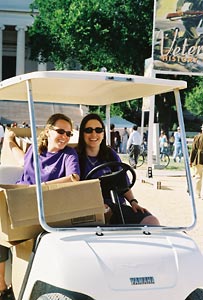 Volunteers in the Golf Cart