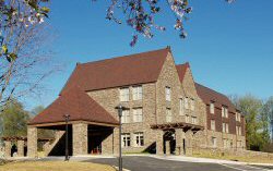 External view of the Edmond J. Safra Family Lodge at NIH