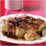 Old-Fashioned Bread Pudding with Apple Raisin Sauce