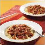 SPAGHETTI with TURKEY MEAT SAUCE