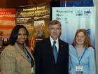 Secretary Johanns with USDA staffers at the Rural Development display